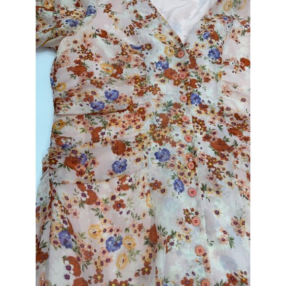 Sundance Sonora Bloom Midi Silk Dress Size 8 - Picture 7 of 9